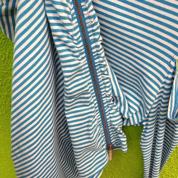 Michael Kors Blue Asymmetrical Cut Out Tank Top - Picture 4 of 4